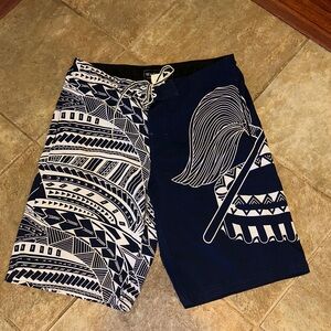 Tribal Print Men's Swim Board Shorts size 28